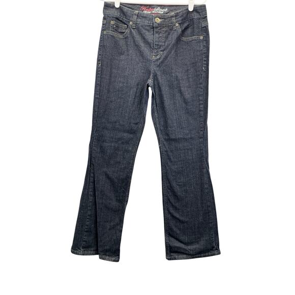Tommy Hilfiger Jeans Women's Classic Hope Boot Dark Blue Denim Bootcut Sz. 6A - Picture 1 of 12